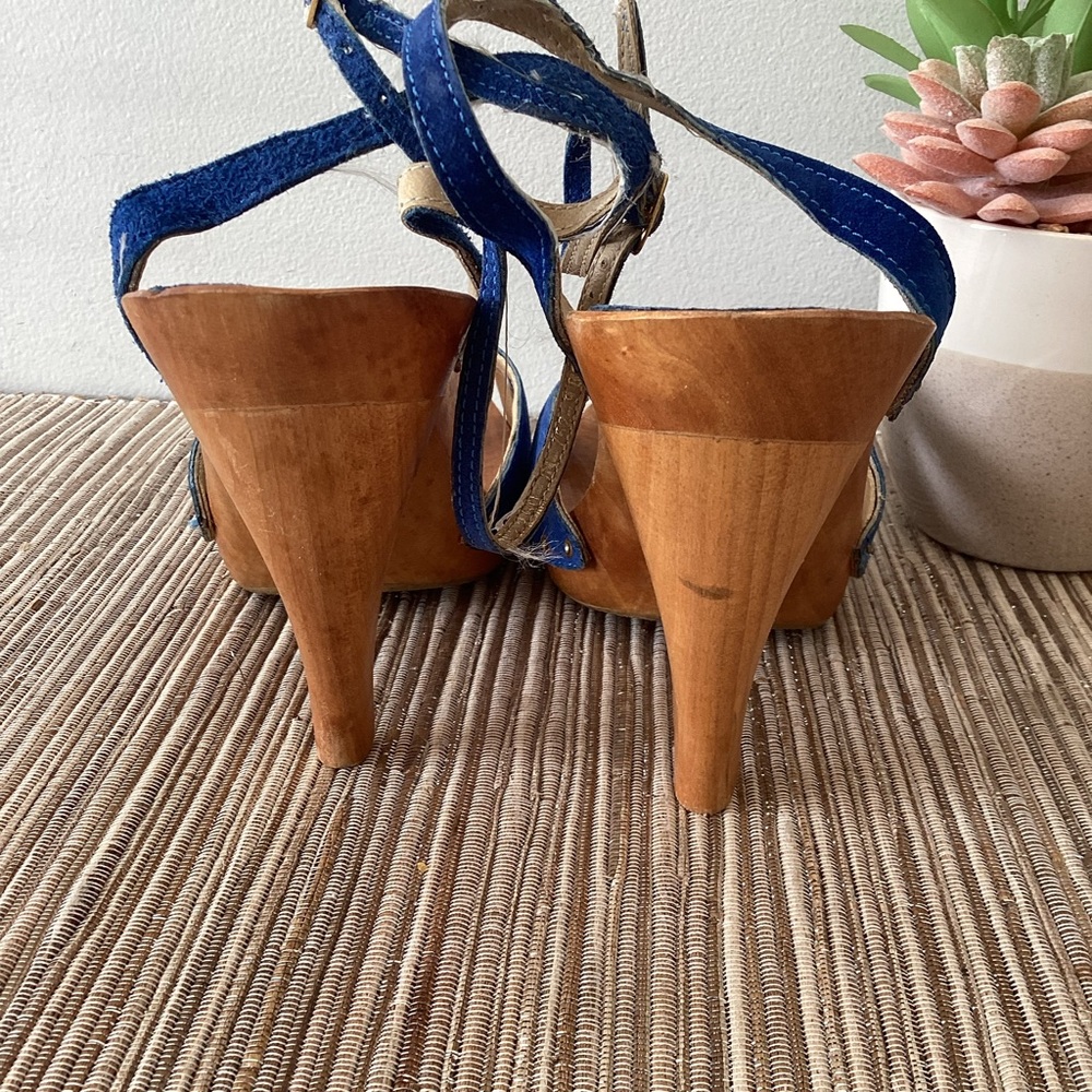 Blue Platform Sandals - Picture 6 of 7